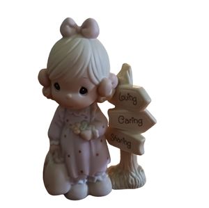 Precious Moments Figurine " Loving, Caring, and sharing along the way"  1993 SOM